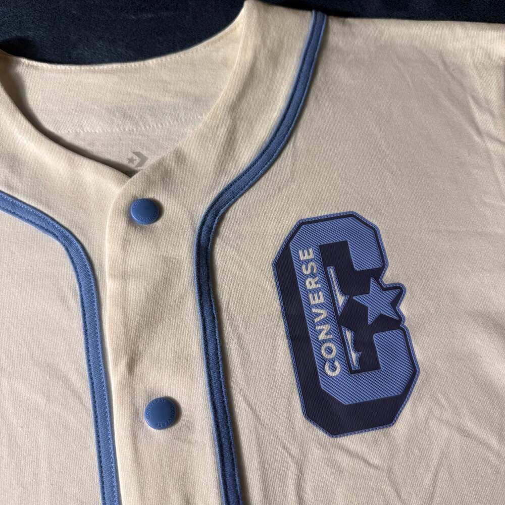 Converse Boys Retro Remix Baseball Jersey Egret Blue Size L